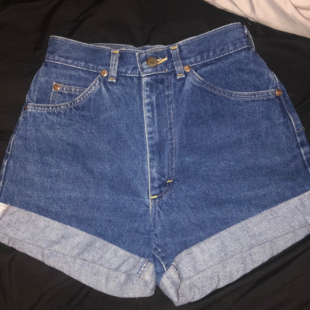 High waisted vintage jean shorts